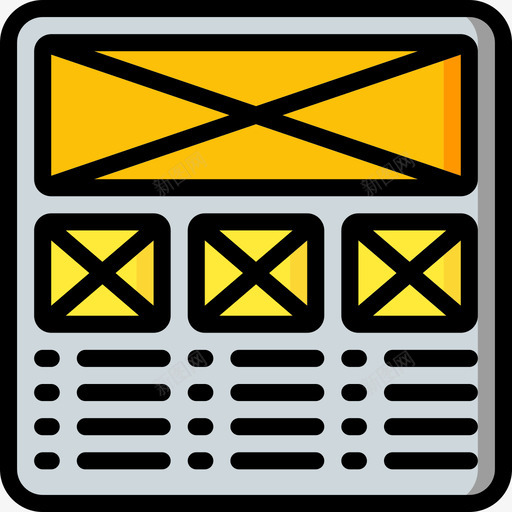 线框网页73线颜色图标svg_新图网 https://ixintu.com 线框 线颜色 网页设计73