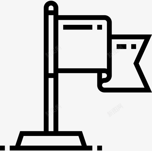 旗帜导航和地图11线性图标svg_新图网 https://ixintu.com 导航和地图11 旗帜 线性