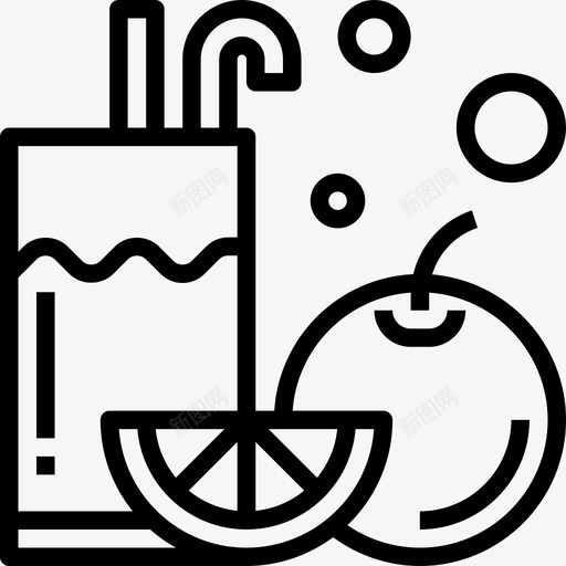 橙汁假期4直系图标svg_新图网 https://ixintu.com 假期4 橙汁 直系