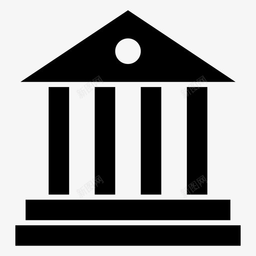 大学银行教育图标svg_新图网 https://ixintu.com 偶像 博物馆 大学 政府 教育 银行