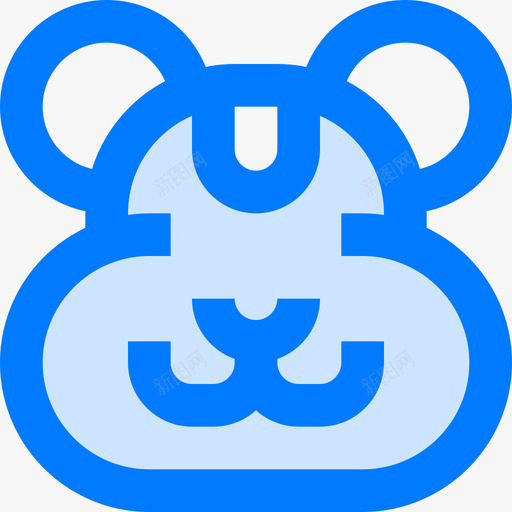 仓鼠宠物28蓝色图标svg_新图网 https://ixintu.com 仓鼠 仓鼠卡通 宠物28 蓝色