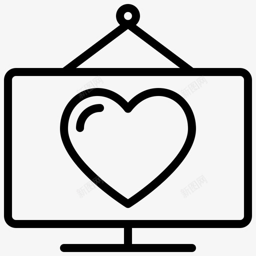 爱的礼物电脑心图标svg_新图网 https://ixintu.com 心 情人节 情人节爱v2 爱的礼物 电脑