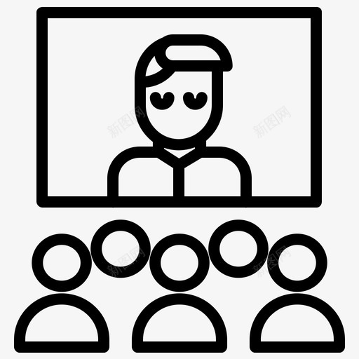 会议董事会通讯图标svg_新图网 https://ixintu.com 会议 电影 董事会 通讯