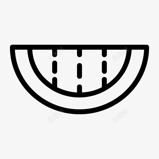 西瓜水果多汁图标svg_新图网 https://ixintu.com 夏季 多汁 有机 水果 西瓜