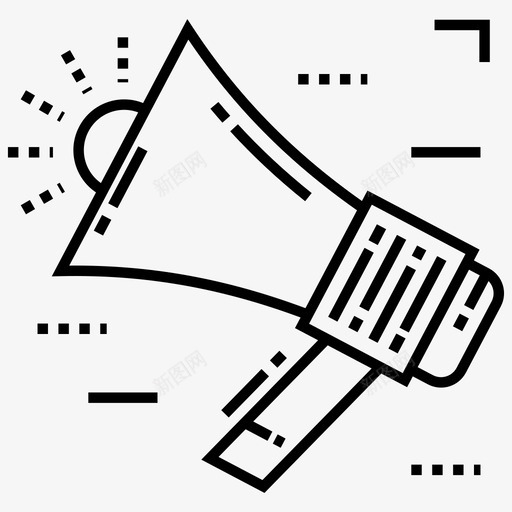 体育公告扩音器促销图标svg_新图网 https://ixintu.com 体育公告 促销 扩音器 扬声器 足球系列图标包