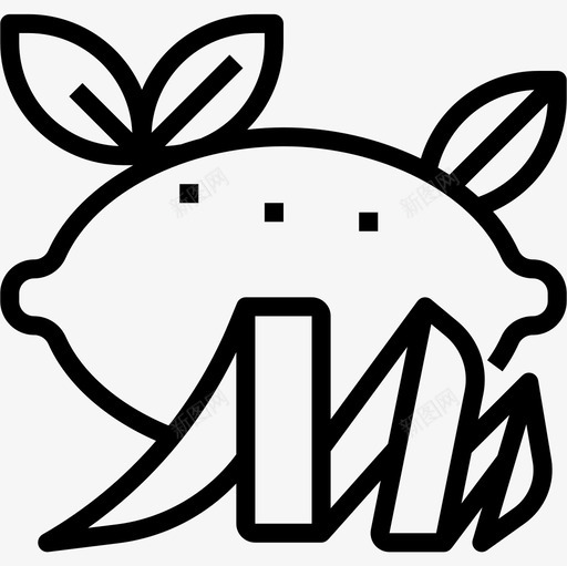 柠檬天然香味4线性图标svg_新图网 https://ixintu.com 天然香味4 柠檬 线性