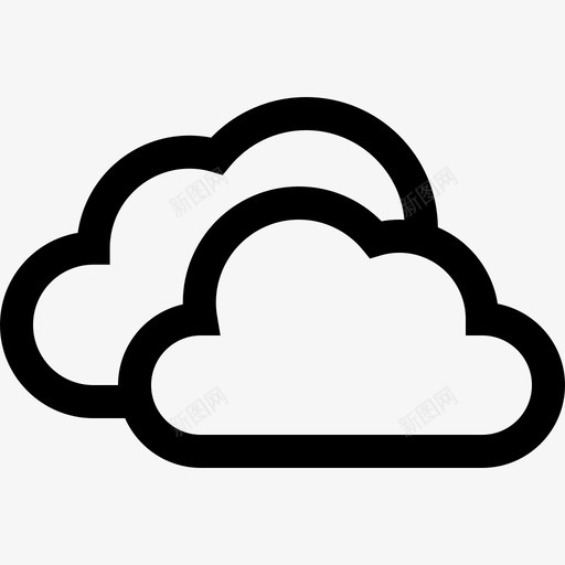 OneDrive云存储徽标3线性图标svg_新图网 https://ixintu.com OneDrive 云存储徽标3 线性