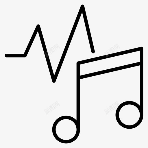 音频波形波形音乐细图标svg_新图网 https://ixintu.com 波形 音乐细 音频波形