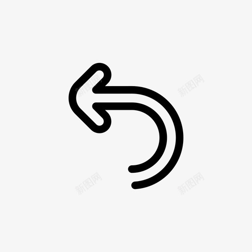 左箭头方向指针图标svg_新图网 https://ixintu.com 圆角 左箭头 指针 方向