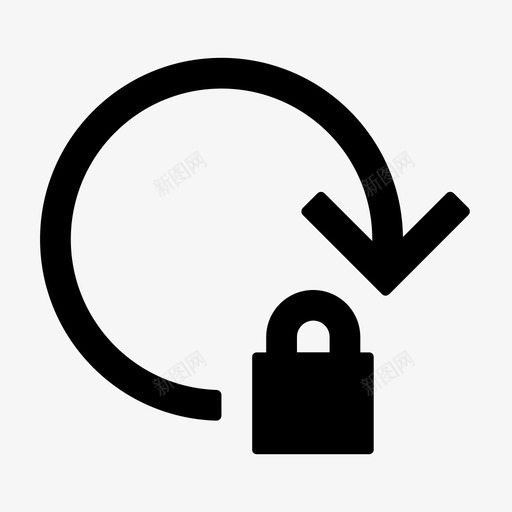 锁定移动旋转数字旋转图标svg_新图网 https://ixintu.com 数字 数字通信 旋转 锁定移动旋转