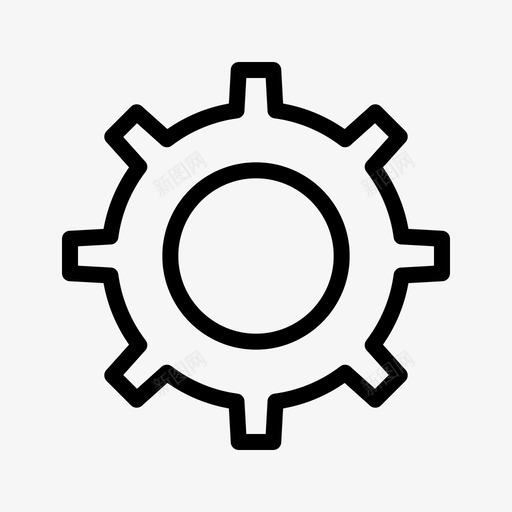 设置齿轮轮子图标svg_新图网 https://ixintu.com 线图标 设置 轮子 齿轮