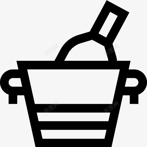 冰桶葡萄酒5线性图标svg_新图网 https://ixintu.com 冰桶 线性 葡萄酒5