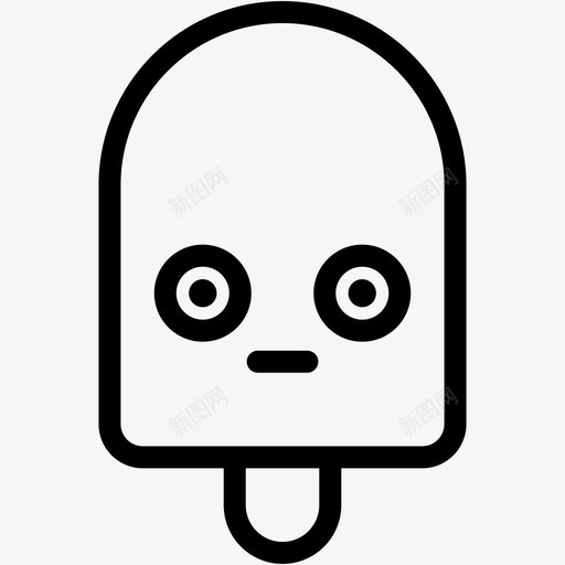 惊呆表情情绪图标svg_新图网 https://ixintu.com 冰淇淋 冰淇淋卷1表情线 情绪 惊呆 感觉 表情