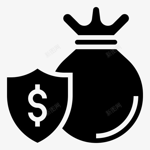 押金财务资金图标svg_新图网 https://ixintu.com 安全 押金 租赁产权归属字形 财务 资金