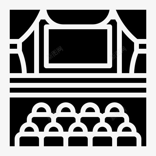 舞台观众会议图标svg_新图网 https://ixintu.com 会议 会议室 剧院 娱乐 舞台 观众