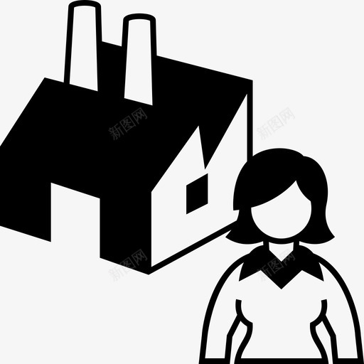 行业主企业工厂图标svg_新图网 https://ixintu.com 企业 女性 女性高管 工厂 行业主