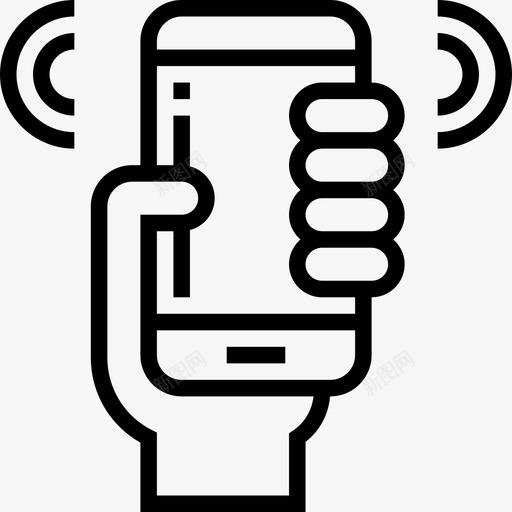 智能手机专注线性图标svg_新图网 https://ixintu.com 专注 智能手机 线性