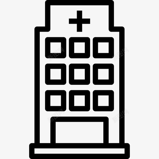 医院27号楼直线图标svg_新图网 https://ixintu.com 27号楼 医院 直线