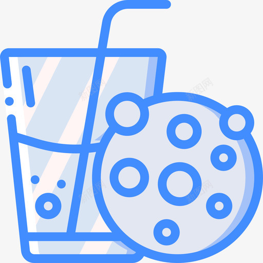 甜点8号咖啡厅蓝色图标svg_新图网 https://ixintu.com 8号咖啡厅 甜点 蓝色