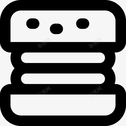 汉堡食物113直系图标svg_新图网 https://ixintu.com 汉堡 直系 食物113