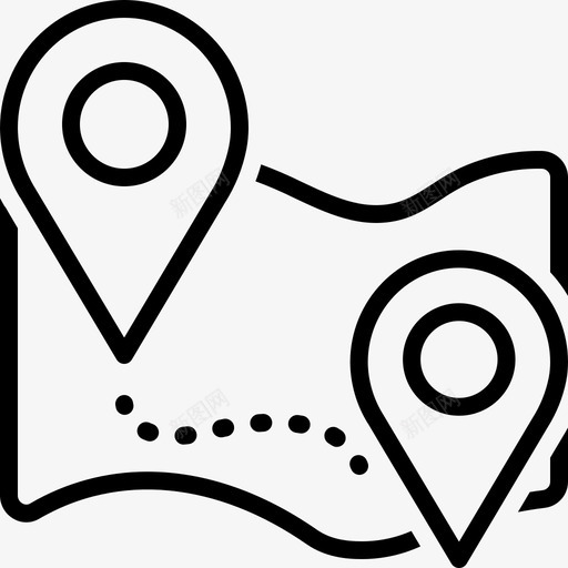 位置应用程序本地化图标svg_新图网 https://ixintu.com 位置 地图 导航 应用程序 指针 本地化