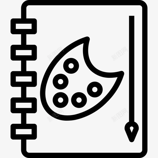 素描本教育114直线图标svg_新图网 https://ixintu.com 教育114 直线 素描本