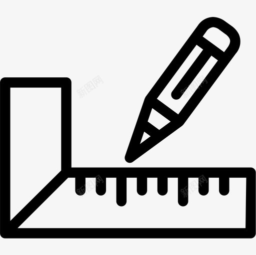 直尺工程33直线图标svg_新图网 https://ixintu.com 工程33 直尺 直线