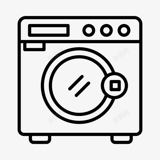 洗衣机电器设备图标svg_新图网 https://ixintu.com 家用电器 工具 洗衣机 电器 设备