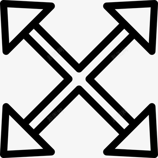 展开箭头49直线图标svg_新图网 https://ixintu.com 展开 直线 箭头49