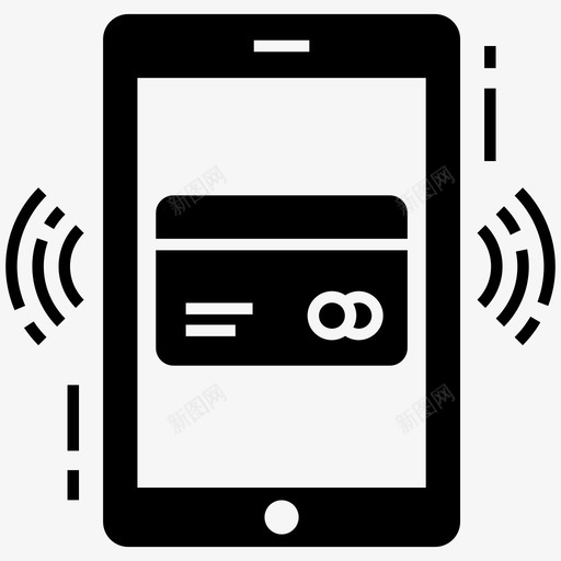 网上银行手机电子银行图标svg_新图网 https://ixintu.com 手机 手机银行 数字经济字形图标 电子银行 网上银行 金融