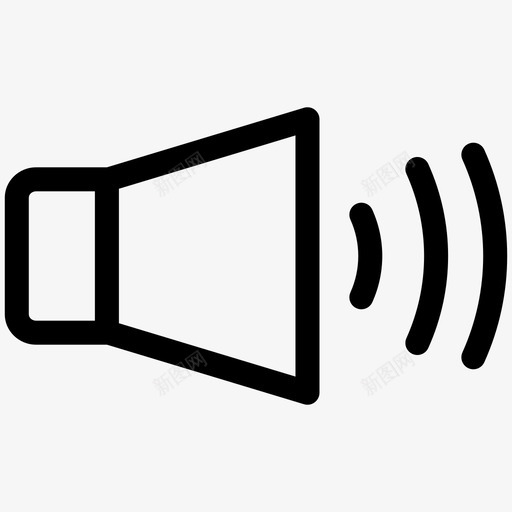 扬声器音频最大音量图标svg_新图网 https://ixintu.com 扩音器 扬声器 最大音量 音乐大纲 音量 音频