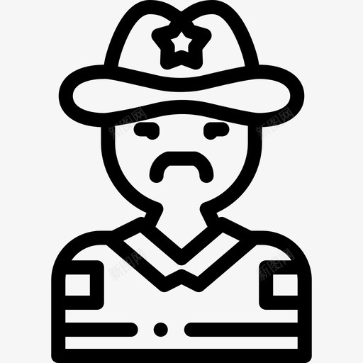 警长西部荒野19号直系图标svg_新图网 https://ixintu.com 直系 荒野 西部荒野19号 警长