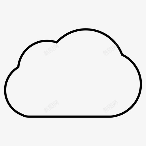云天气轮廓图标svg_新图网 https://ixintu.com 云 天气轮廓图标
