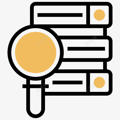 数据库网络托管24黄色阴影图标svg_新图网 https://ixintu.com 数据库 网络托管24 黄色阴影