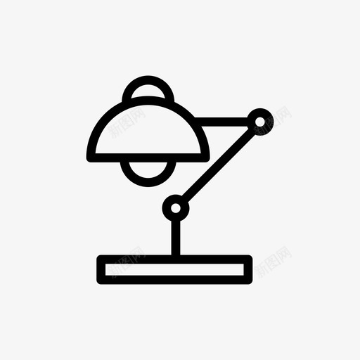 灯阅读灯台灯图标svg_新图网 https://ixintu.com 台灯 灯 阅读灯