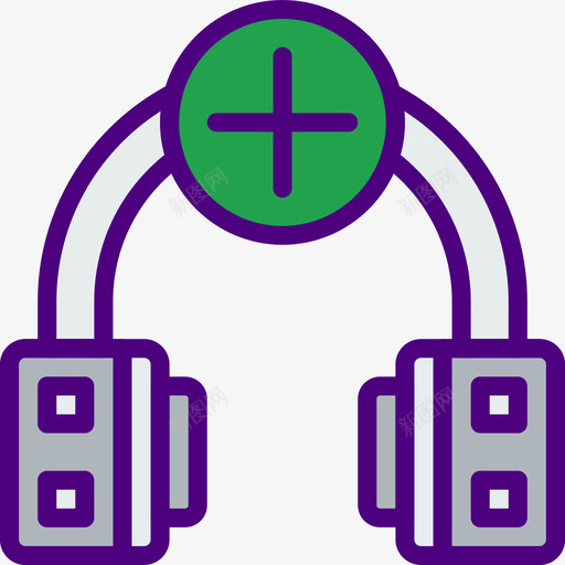 耳机音乐和乐器6线性颜色图标svg_新图网 https://ixintu.com 线性颜色 耳机 音乐和乐器6
