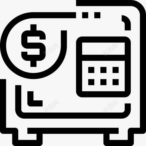 保险箱储蓄和投资5线性图标svg_新图网 https://ixintu.com 保险箱 储蓄和投资5 线性