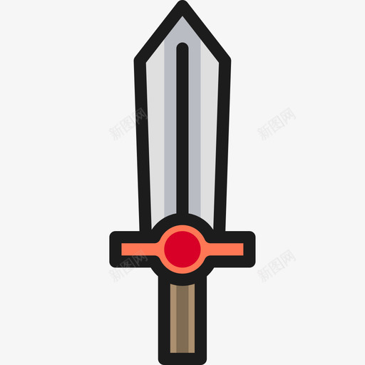 剑武器2线颜色图标svg_新图网 https://ixintu.com 剑 武器2 线颜色