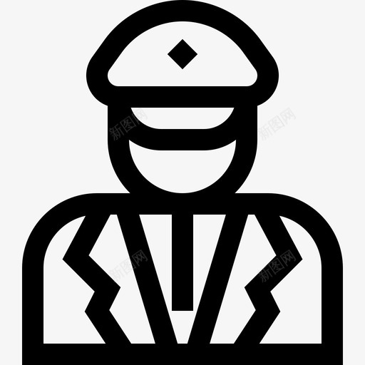 司机火车站6直线图标svg_新图网 https://ixintu.com 司机 火车站6 直线