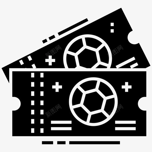 足球票入场券足球通行证图标svg_新图网 https://ixintu.com 入场券 足球票 足球足球标志图标包 足球通行证 运动票