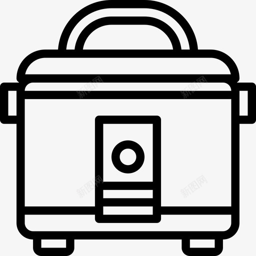 电饭煲家用电器7直列式图标svg_新图网 https://ixintu.com 家用电器7 电饭煲 直列式