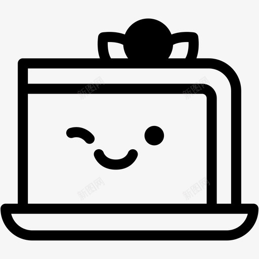 微笑面包店蛋糕图标svg_新图网 https://ixintu.com 微笑 情绪 甜点 蛋糕 蛋糕卷2表情线 表情符号 面包店