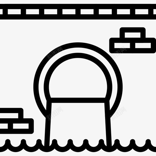 污染城市元素建筑6线性图标svg_新图网 https://ixintu.com 城市元素建筑6 污染 线性