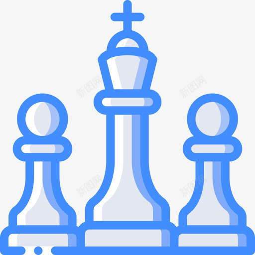 国际象棋体育和游戏5蓝色图标svg_新图网 https://ixintu.com 体育和游戏5 国际象棋 蓝色