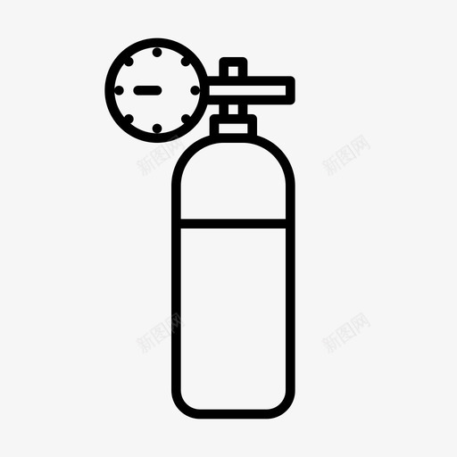 氧气医疗氧气管图标svg_新图网 https://ixintu.com 医疗 医疗图标线 氧气 氧气管