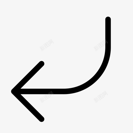 转向后退向左图标svg_新图网 https://ixintu.com 上一个 反转 后退 向左 箭头方向 转向