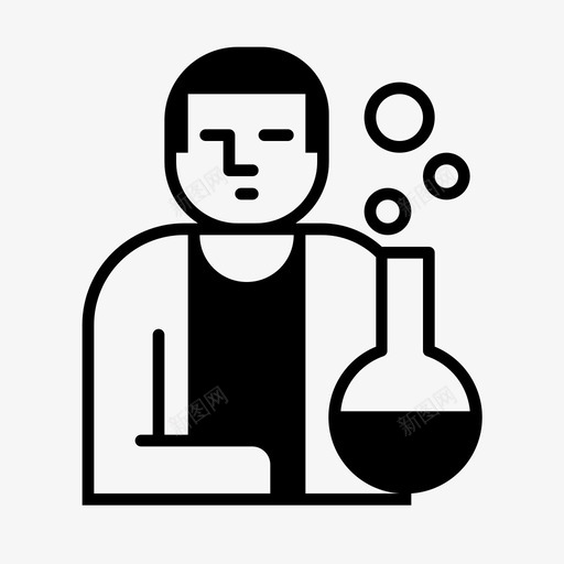 科学家生物学家化学家图标svg_新图网 https://ixintu.com 化学家 实验室 生物学家 研究员 科学家 职业