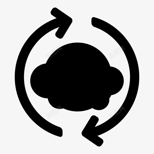 云传输数据网络图标svg_新图网 https://ixintu.com 云传输 数据 服务器 网络