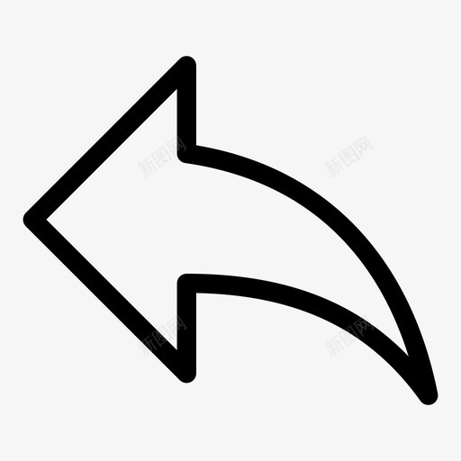 左箭头指示器通讯图标svg_新图网 https://ixintu.com 左箭头 指示器 通讯