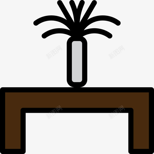 桌子家具83线性颜色图标svg_新图网 https://ixintu.com 家具83 桌子 线性颜色